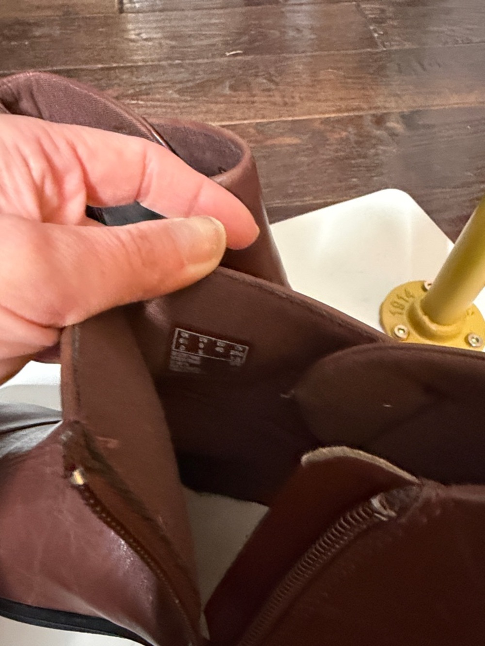 Clarks Hope Track Brown Leather Ankle Boots - Picture 3 of 5